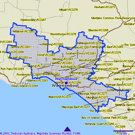Warrnambool Map
